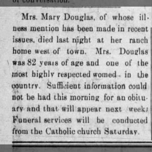 Obituary for Mary Douglas
